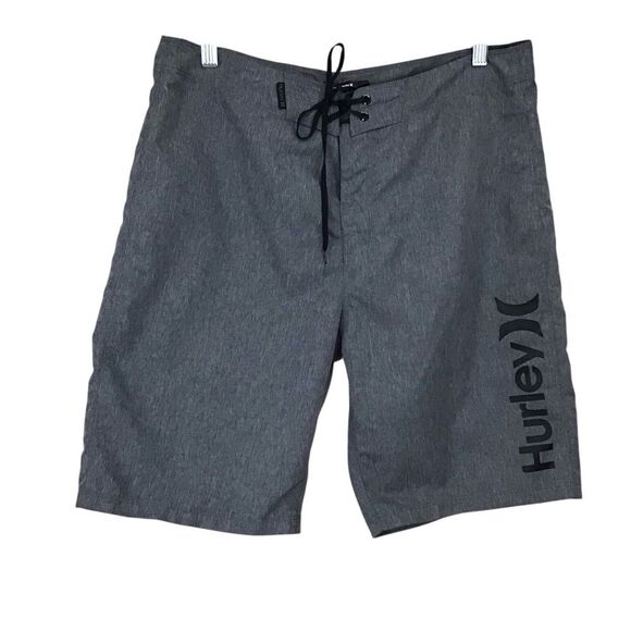 Hurley Gray Board Shorts Swim Trunks 32 - Picture 1 of 11